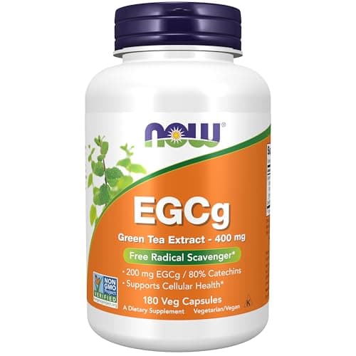 NOW Foods EGCg, Green Tea Extract, 400mg, 180 Vcaps (Pack…