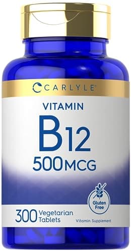 Carlyle Vitamin B-12 500mcg | 300 Tablets | Vegetarian
