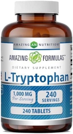 Amazing Formulas L-Tryptophan 1000mg Tablets Supplement…