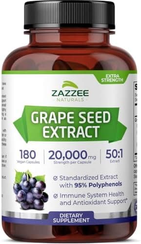 Zazzee High Strength Grape Seed 50:1 Extract
