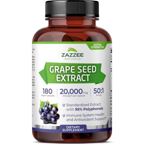 Zazzee High Strength Grape Seed 50:1 Extract