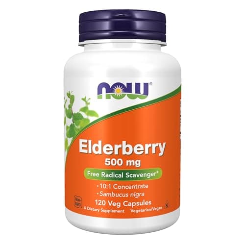 NOW Foods Supplements, Elderberry (Sambucus nigra)500 mg, 10:1…