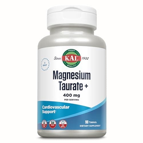 KAL Magnesium Taurate 400mg Plus CoEnzyme Vitamin B6