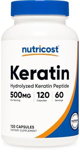 Nutricost Keratin Hydrolized Peptide Capsules - 500MG