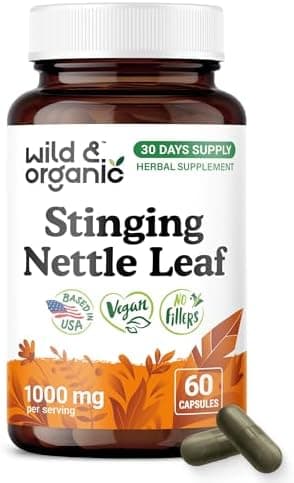 Wild & Organic Stinging Nettle Capsules - Urinary Support - 60…