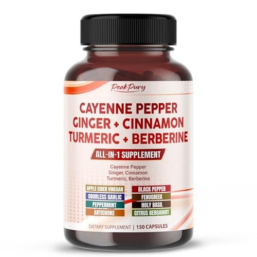 PeakPury Cayenne Pepper Supplement with Ginger