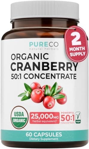 Organic Cranberry Pills - Vegan Supplement for Urinary Tract…