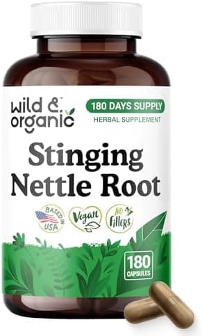Wild & Organic Stinging Nettle Root Capsules - Urinary Support…