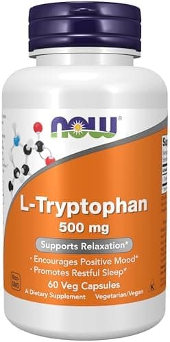 NOW Foods Supplements, L-Tryptophan 500 mg, Encourages…