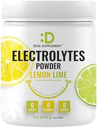 Electrolytes Powder, 1lb (69 Servings) – No Sugar, Lemon Lime…