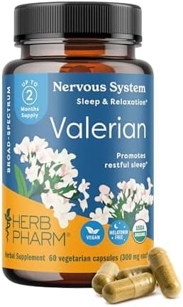 Herb Pharm Valerian Root Sleep Support Capsules: Certified…