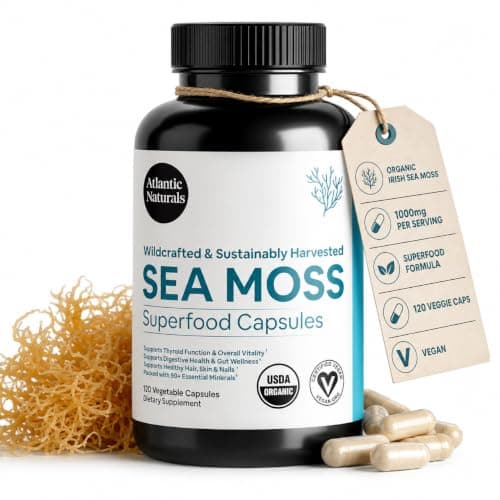Atlantic Naturals Superfood Organic Irish Sea Moss Capsules…