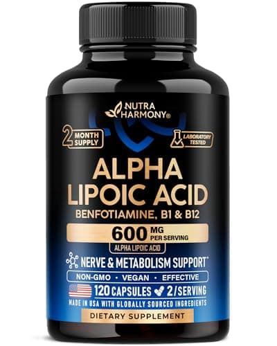 Alpha Lipoic Acid 600mg - ALA Supplement Antioxidant for Nerve