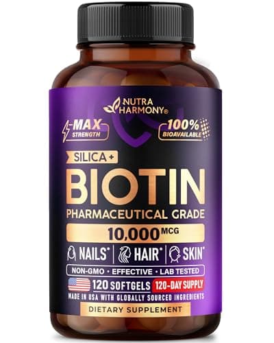 Biotin 10000 mcg with Silicon - Pharmaceutical Grade Biotin…