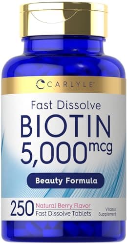 Carlyle Biotin 5000mcg | 250 Fast Dissolve Tablets…