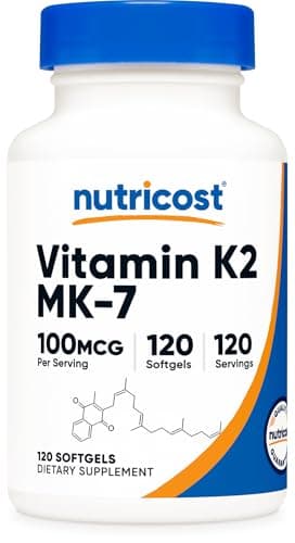 Nutricost Vitamin K2 MK-7 Supplement (100 mcg) 120 Softgels…