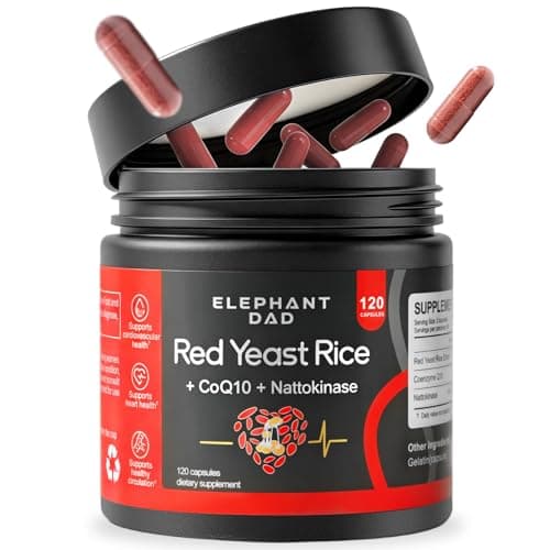Red Yeast Rice 1200mg with Nattokinase & CoQ10 – Extra…
