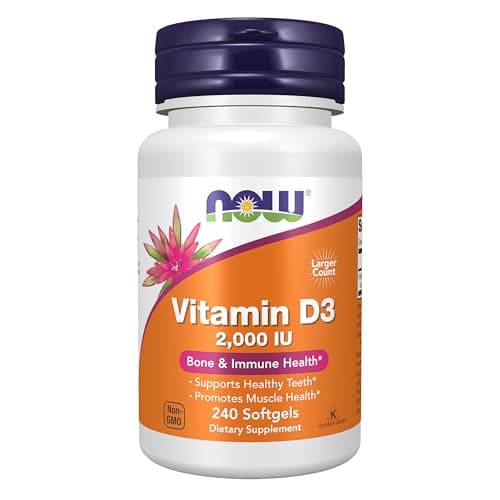 NOW Foods Supplements, Vitamin D-3 2,000 IU, High Potency…