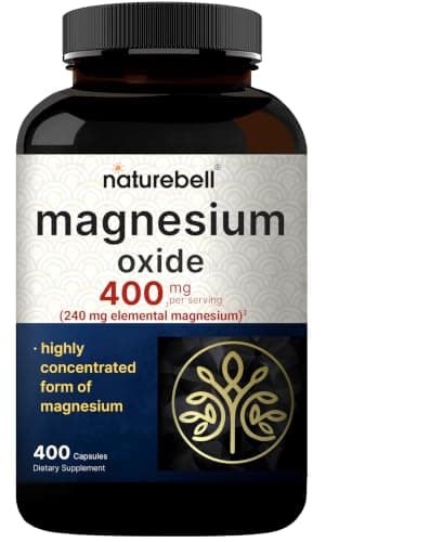 Magnesium Oxide 400mg, 400 Capsules | High Purity Elemental…