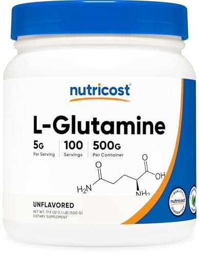 Nutricost L-Glutamine Powder (500 Grams) Unflavored - Gluten…