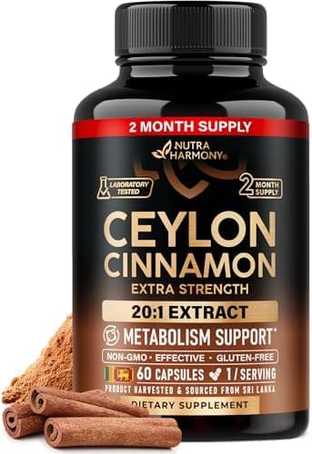 Ceylon Cinnamon Capsules - Energy Heart & Metabolism Support…