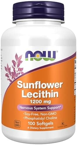 NOW Foods Supplements, Sunflower Lecithin 1200 mg…