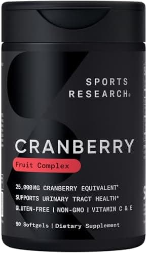 Sports Research® Cranberry Fruit Complex 500mg, 90 Softgels
