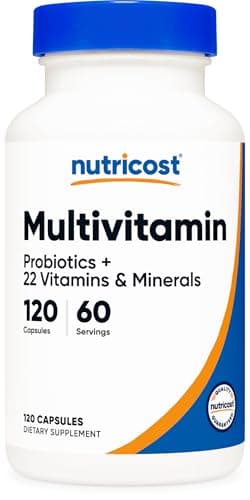 Nutricost Multivitamin with Probiotics 120 Vegetarian Capsules