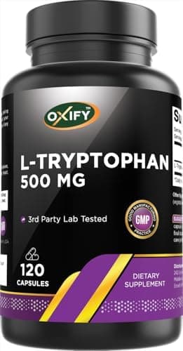 Oxify L-Tryptophan 500 mg | 120 Capsules | Gluten-Free