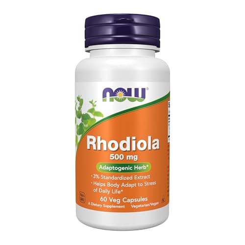NOW Supplements, Rhodiola 500 mg, Helps Body Adapt to Stress…