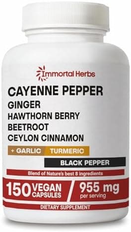 Immortal Herbs Cayenne Pepper Capsules w/Garlic