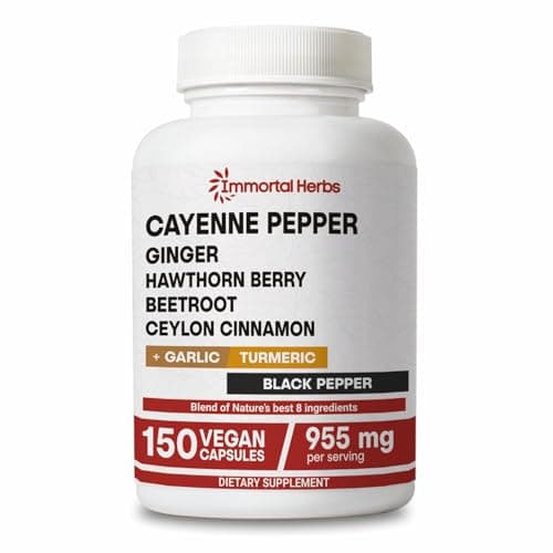 Immortal Herbs Cayenne Pepper Capsules w/Garlic