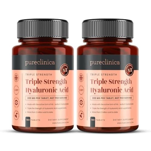 pureclinica Hyaluronic Acid 300mg x 360 Tablets (2 Bottles)