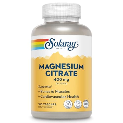SOLARAY Magnesium Citrate 400mg - Magnesium Supplement - Bone…