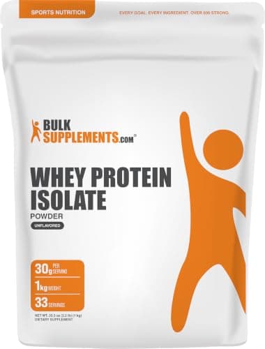 BulkSupplements.com Whey Protein Isolate Powder - Unflavored…