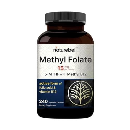 NatureBell Methyl Folate 15mg - 240 Capsules - 5-MTHF…