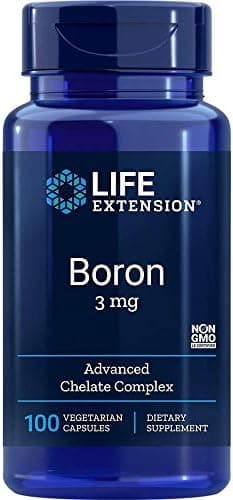 Life Extension Boron 3 mg with Vitamin B2, 100 Capsules