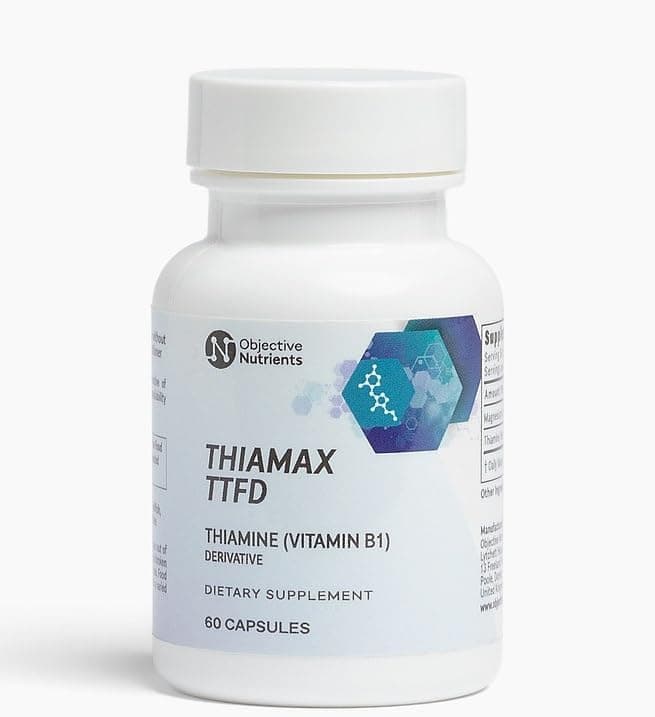 Objective Nutrients Thiamax TTFD Thiamine B1 Supplement…