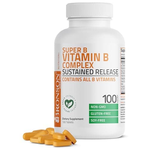 Bronson Super B Vitamin B Complex Sustained Slow Release…