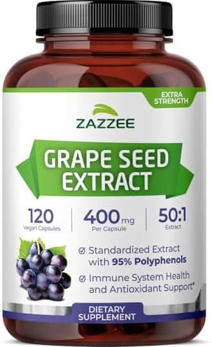 Zazzee High Strength Grape Seed 50:1 Extract