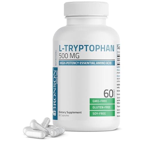 Bronson L-Tryptophan 500 MG High Potency Essential Amino Acid…
