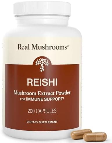 Real Mushrooms Reishi Mushroom Capsules - Handpicked Organic…