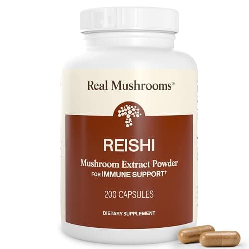 Real Mushrooms Reishi Mushroom Capsules - Handpicked Organic…