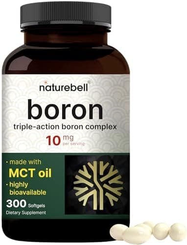 Boron 10mg, 300 Softgels with MCT Oil | High Absorption…
