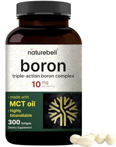 Boron 10mg, 300 Softgels with MCT Oil | High Absorption…