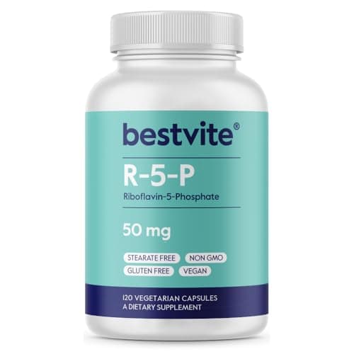 BESTVITE Riboflavin-5-Phosphate 50mg (120 Vegetarian Capsules)…