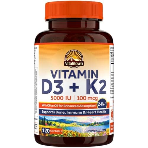Vitalitown Vitamin D3 K2 Supplement