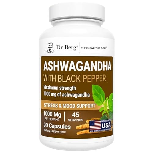 Dr. Berg Ashwagandha Capsules 1000mg - Includes Ashwagandha…