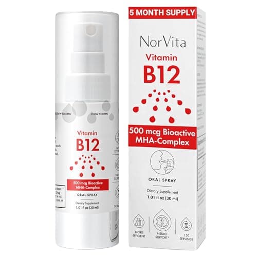 Vitamin B12 Spray 500 mcg (150 Servings) - Quick Absorption…
