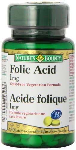 Nature's Bounty Folic Acid 1 mg 150 Tablets (Packaging May…
